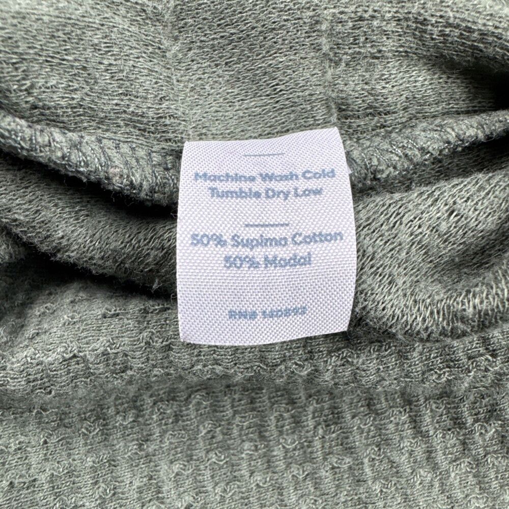 Marine Layer Hoodie Mens XL Green Waffle Knit Hiking Pullover - Picture 5 of 7